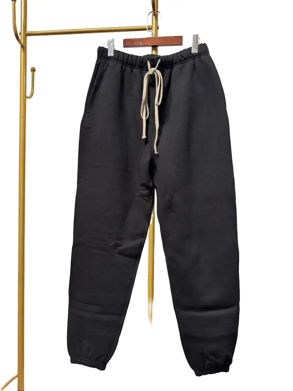 Men's Baggy Full-Length Cotton Breathable Heavyweight Fleece Sweatpants - Oversized Streetwear Joggers with Full Elastic Waistband, White Logo Print, Cuffed Ankles, Spacious Hips & Thighs, for Casual Outings, Daily Wear (Check Detailed Size Chart), Men's,
