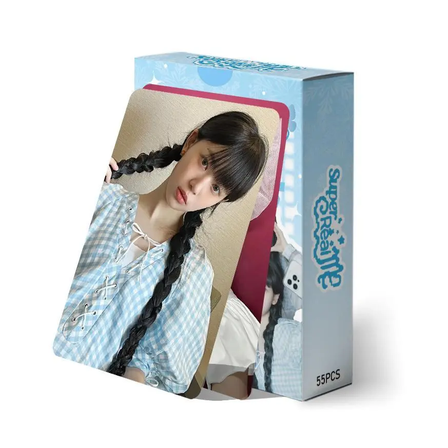 DIY Specialty Supplies 55-Piece ILLIT Idol Girl Group New Album I’LL LIKE YOU HD Printed Lomo Cards - 55 Unique 86*54mm High-Quality Photo Cards, Fans Gifts for Photocard Enthusiasts, 55 Different Cards, High Quality Hd Photo