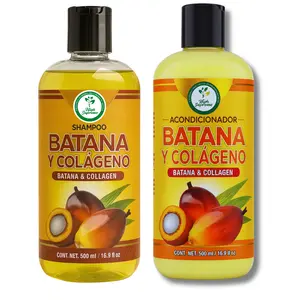 VIRAL Batana Oil Shampoo with Collagen, Rosemary & Aloe Vera & Conditioner Combo – 16.9 fl oz Each – Nourishing & Moisturizing Combo – Salt-Free, Paraben-Free – For Dry & Thinning Hair – Men & Women