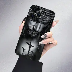 Jesus Pattern Phone Case, Creative Anti-drop Phone Protective Cover,  Phone Accessories Compatible with iPhone 11 12 13 14 15 17, 14 15 17 Plus, X X/XS Max, Protector, Unique Iphone Cases, Protection, Casing