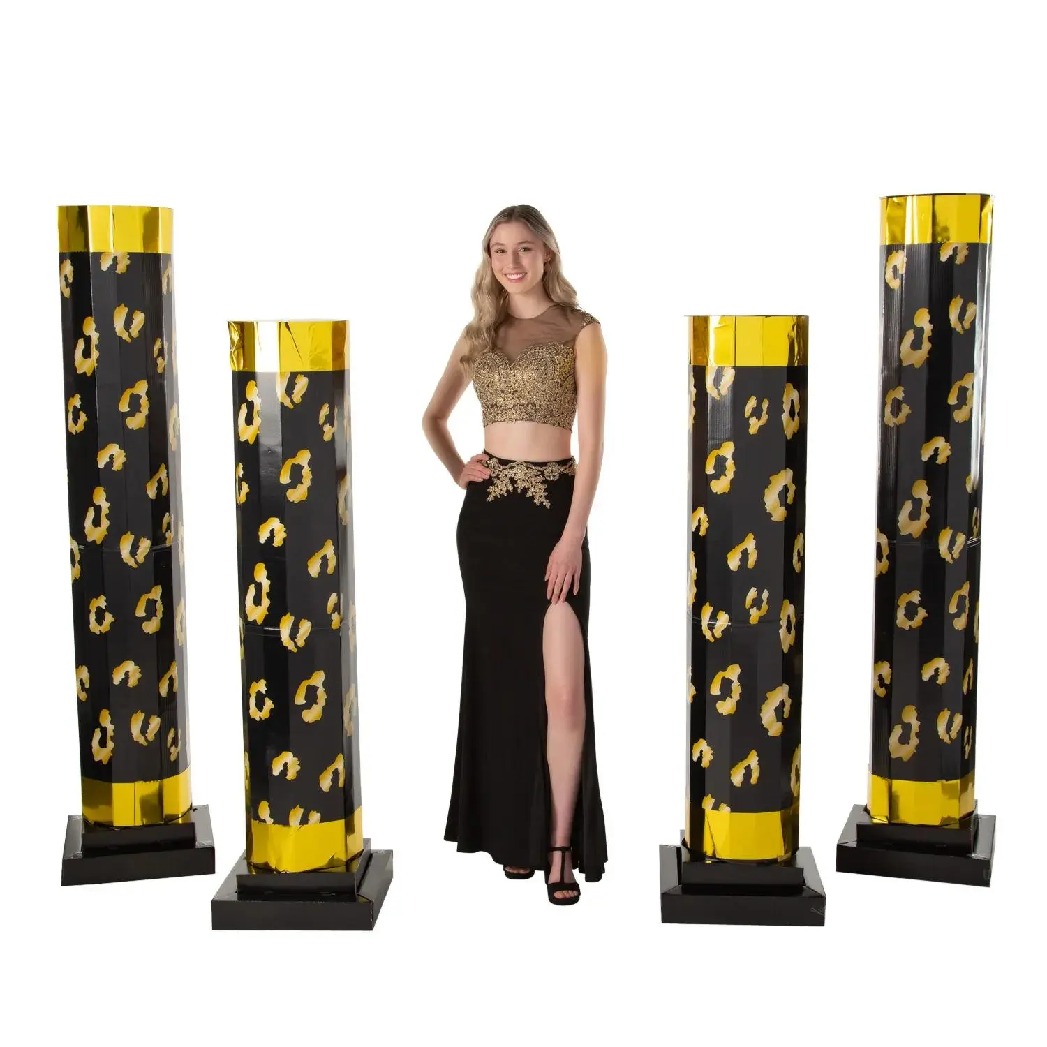 Jungle Nights Animal Print Column Stand-Up Kit - 4 Pc.
