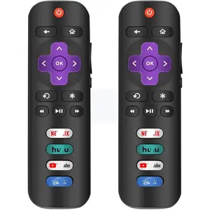 (Pack of 2) Replacement Only for Roku TV Remote, Compatible for TCL Roku/Hisense Roku/Sharp/Philips/Onn Roku/Insignia Roku (Not for Roku Stick and Box, Express or Player)