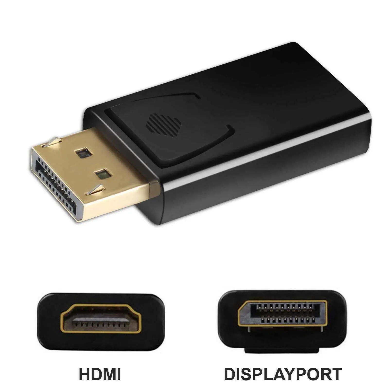 2 Pack Of DisplayPort to HDMI Male-Female Adapter Converter for Audio & Video Connectivity (Phones & Electronics Accessory)