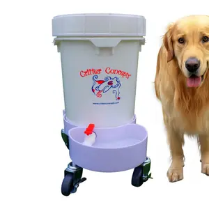 Critter Concepts 5.0 gallon Dog Water Dispenser Critter Cooler. Large, Garvity Fed Pet Water Fountain.