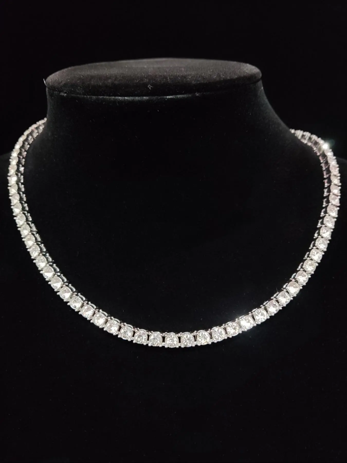 Fashion Simple Rhinestone Decor for Gift, Casual Matching Jazz Cuban Link Chain Bling Necklace Jewelry for Men & Women for Party, Daily Clothing Decor