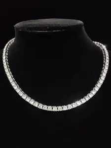 Fashion Simple Rhinestone Decor for Gift, Casual Matching Jazz Cuban Chain Necklace Jewelry for Men & Women for Party, Daily Clothing Decor