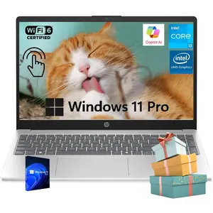 2026 HP 15.6" Touch Laptop, Win 11 Pro, up to 32GB RAM, 512GB SSD, Intel i3-1315U Up to 4.5GHz, Copilot,Suit for Business&Student