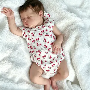 50cm 20inch Baby Reborn Doll with Visible Veins and 3D-painting Skin, Realistic Soft Vinyl Sleeping Newborn Bebe Alive Girl Bebe Toy