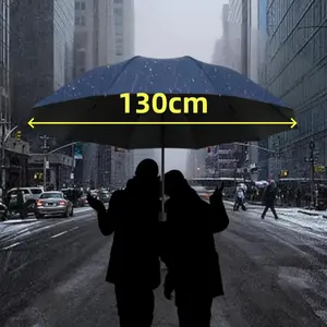 130cm Oversized Folding Lightweight Umbrella, Windproof & Waterproof Rainproof Large Sun & Rain Umbrella, Portable Umbrella for Travel & Family Use