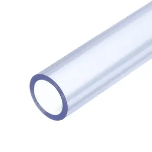 YELARXI Clear PVC Pipe, High Impact Rigid Tube Round Pipe Plastic Vinyl Tube - Fitting for (Garden/Home/Dust Collection/Aquarium/Fish Tank), 0.77" ID & 0.98" OD & 1.08ft, Blue