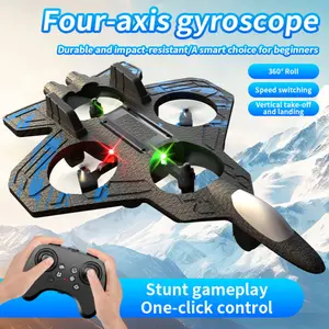 Remote Control Jet Airplane Toy with 360° Flip Feature and Light Function Outdoor Adventure Flight Toy for Kids Rc Airplane Trainer