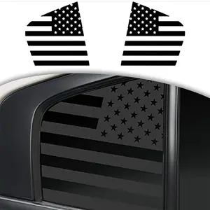 American Flag Pattern Car Rear Side Window Decal, Precut American Flag PVC Sticker, Back Window Vinyl Decoration for Dodge Charger 2011-2020