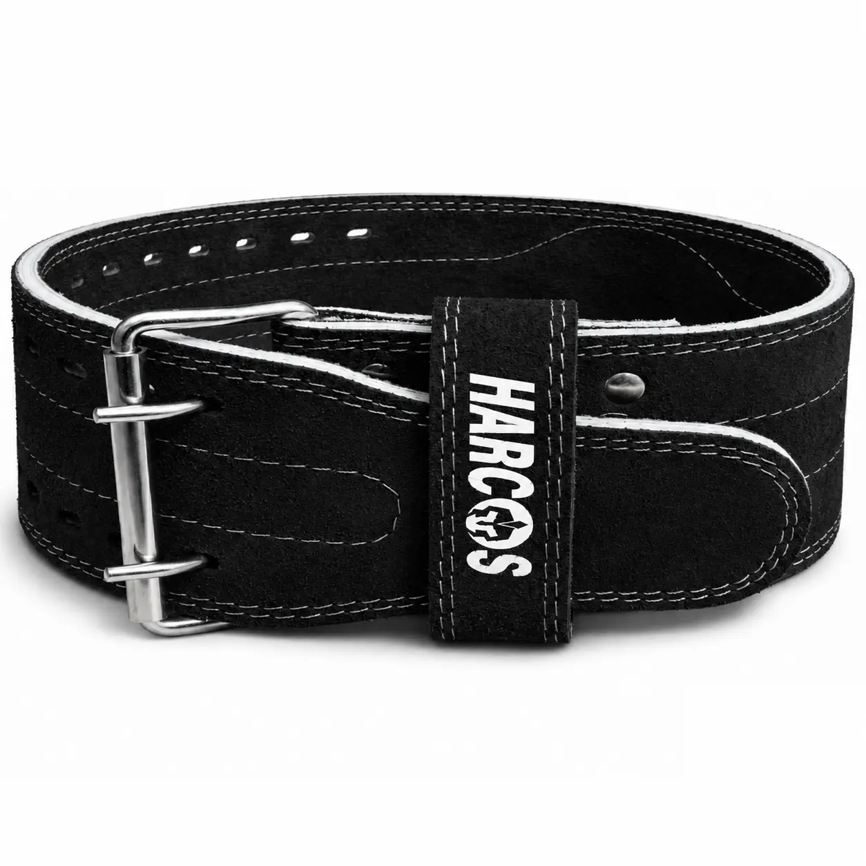 HARCOS 8MM Genuine Suede Leather Weightlifting Belt for Men & Women – Heavy Duty Powerlifting Gym Belt for Squats, Deadlifts & Strength Training