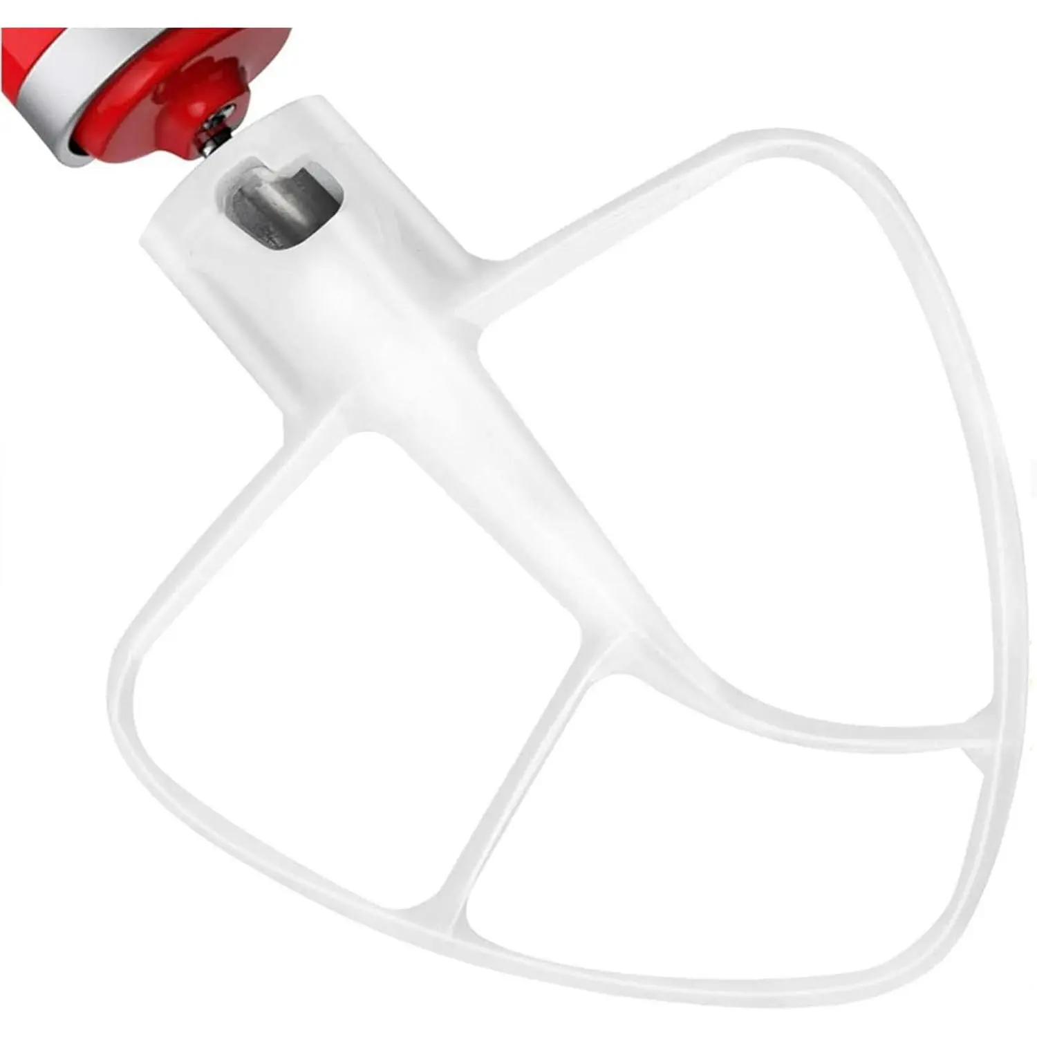 K45B Coated Flat Beater Compatible with  Paddle for Mixer,  Accessories and Attachments for 4.5-5 Quart Tilt- Stand Mixer,White