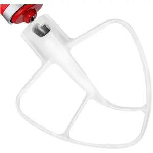 K45B Coated Flat Beater Compatible with  Paddle for Mixer,  Accessories and Attachments for 4.5-5 Quart Tilt- Stand Mixer,White