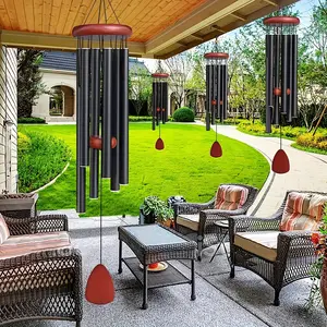 Retro style outdoor wind chimes perfect for decorating gardens and home patios emit soothing sounds that add a vibrant and colorful atmosphere to any outdoor space