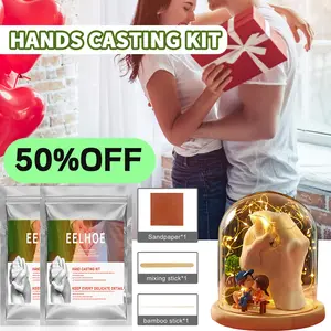 Eelhoe Couple Hand Mold Clone Powder Infant Three-Dimensional Hand and Foot Model Ingredients Valentine's Day Gift