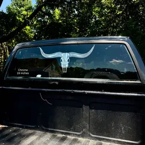Outdoor Vinyl Longhorn Decal Sticker for Car Windows or Walls - 3 Size Options