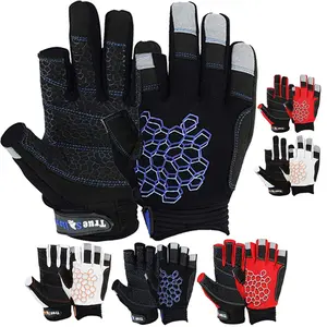 Sailing Gloves With Sticky Palm 3-4 Cut Fingers Kayaking & More Unisex
