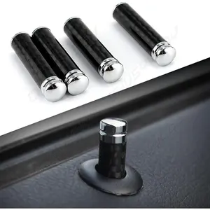 CHUSYYRAY 4PCS Car Door Lock Knobs,  with Ford Mustang 1979-2005 2006 2007 2008 2009 2010 2011 2012 2013 2014 Door Lock Knob Covers, Anti-Scratch Anti-Rust Door Pull Pins Decors