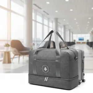 Waterproof Wet/Dry Bag with Separate Compartments, Compact Foldable Travel Gym Sports Bag for Swimming Workout, Leakproof Anti-Mold Quick-Dry Storage Organizer for Men and Women, Multi-Functional Water-Resistant Packing Pouch, Travel Duffle Bag