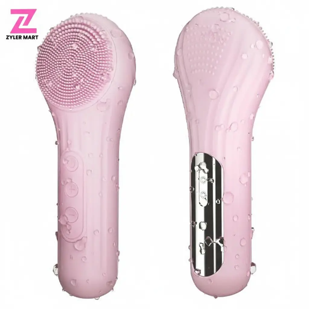 Electric Facial Cleansing Brush - Silicone Face Scrubber, Rechargeable Battery-Powered Exfoliator, 3 Cleaning Modes, IPX7 Waterproof, Relaxing Firming Soothing Massage Device for Men & Women (Deep Pore Cleansing, Blackhead Removal)