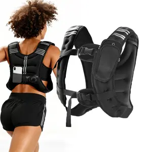 12lb Weighted Vest Fitness for Women & Men with Reflective Stripe and Adjustable Buckle, Comfortable & Durable Rucking Vest for Walking, Running & Strength Training