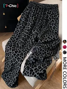 These Leopard Print Womenswear Pants are Cozy Soft Loungewear Goals Plush Sherpa Wide Leg Adjustable Drawstring Lounge Pants Homewear