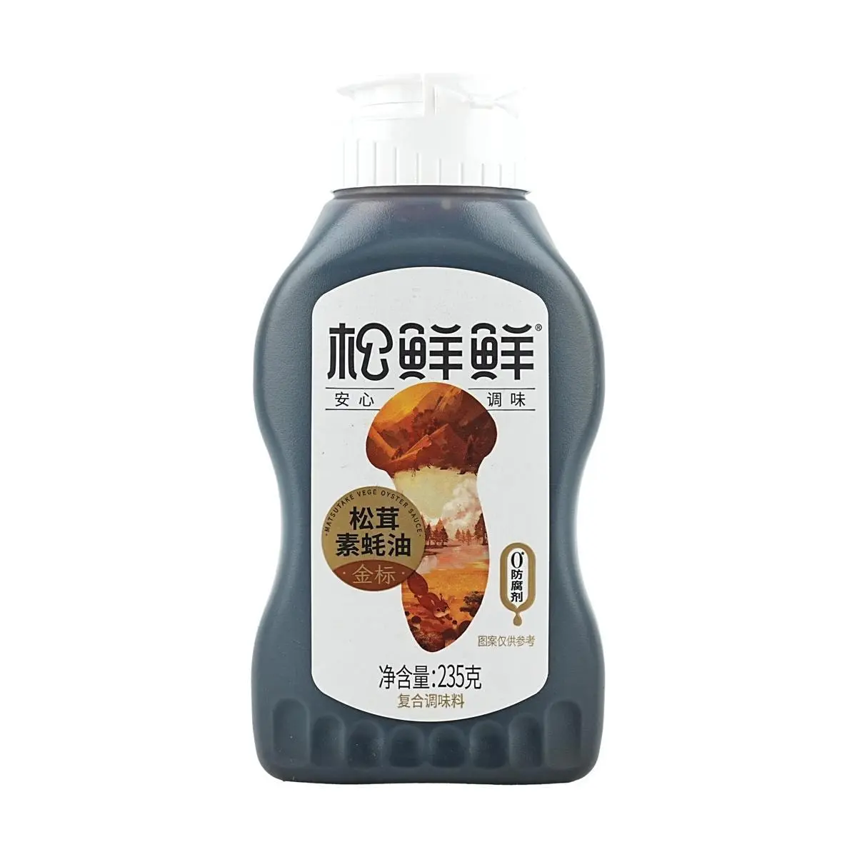 SONGXIANXIAN Golden Label Mushroom Oyster Sauce 235g - Zero Fat, Zero Calorie, Umami Booster for Stir-fries, Dips & Cold Dishes