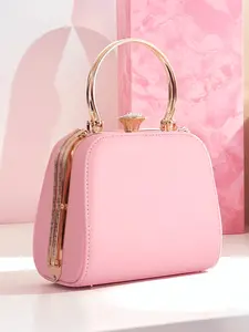 [Mother's Day] Elegant ladies' PU evening clutch, metal-rimmed handbag, versatile shoulder chain for crossbody carry. Suitable for weddings, parties, balls, Easter celebrations, and graduation season. Fashion Elegant Handbag