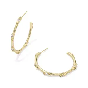 Kendra Scott Meridith Metal Hoop Earrings - Gold
