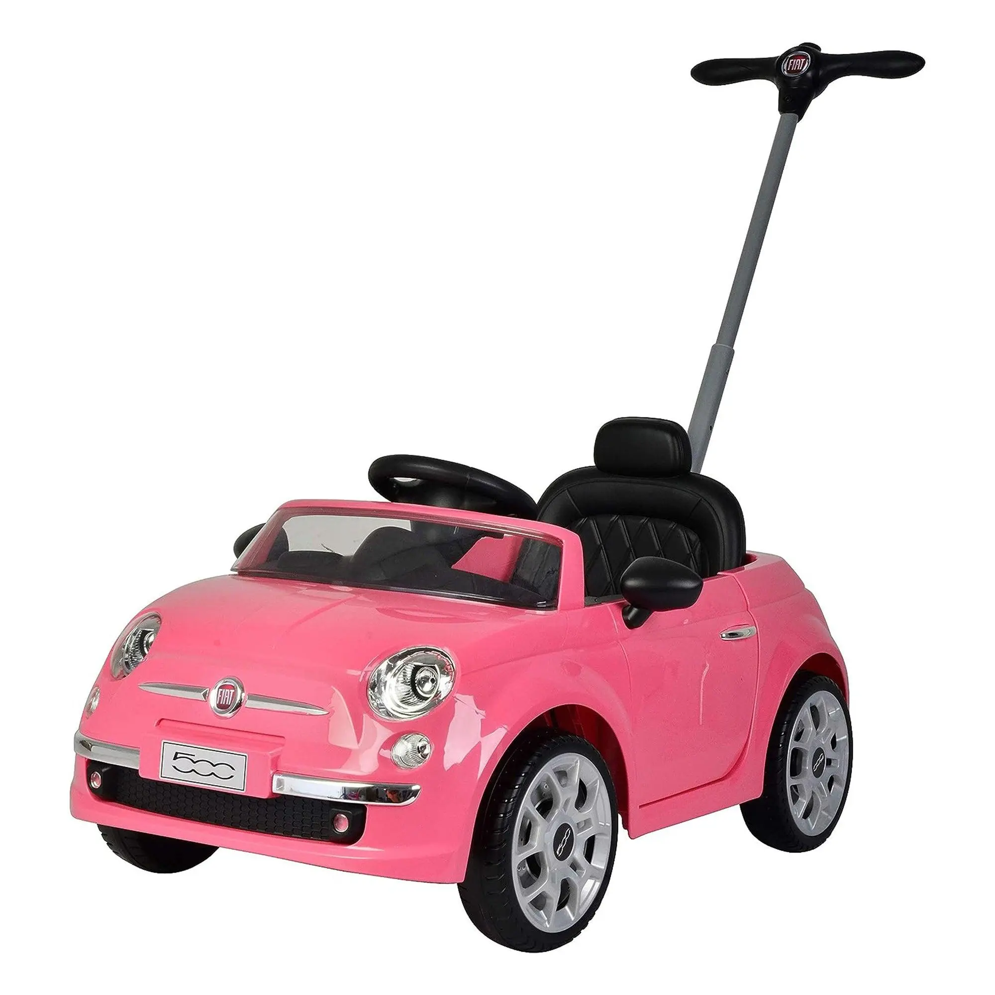 Best Ride On Cars 2-in-1 Fiat 500 Model Baby Toddler Toy Push Car Stroller, Pink Best Ride On Cars 2-in-1 Fiat 500 Model Baby Toddler Toy Push Car Stroller, Pink