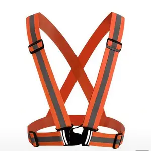 1pc High Visibility Reflective Vest For Running And Night Riding - Adjustable Strap For Adults And Children - Stay Safe And Visible In Low Light