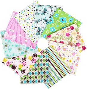 Newbrothread&Craftido 100% Cotton Quilting Fabric Bundles 10pcs Fat Quarters 18"x21" Medium Weight 5.2 oz for Quilting Sewing Patchwork Home Textile Spring MothersDayGift summervibes