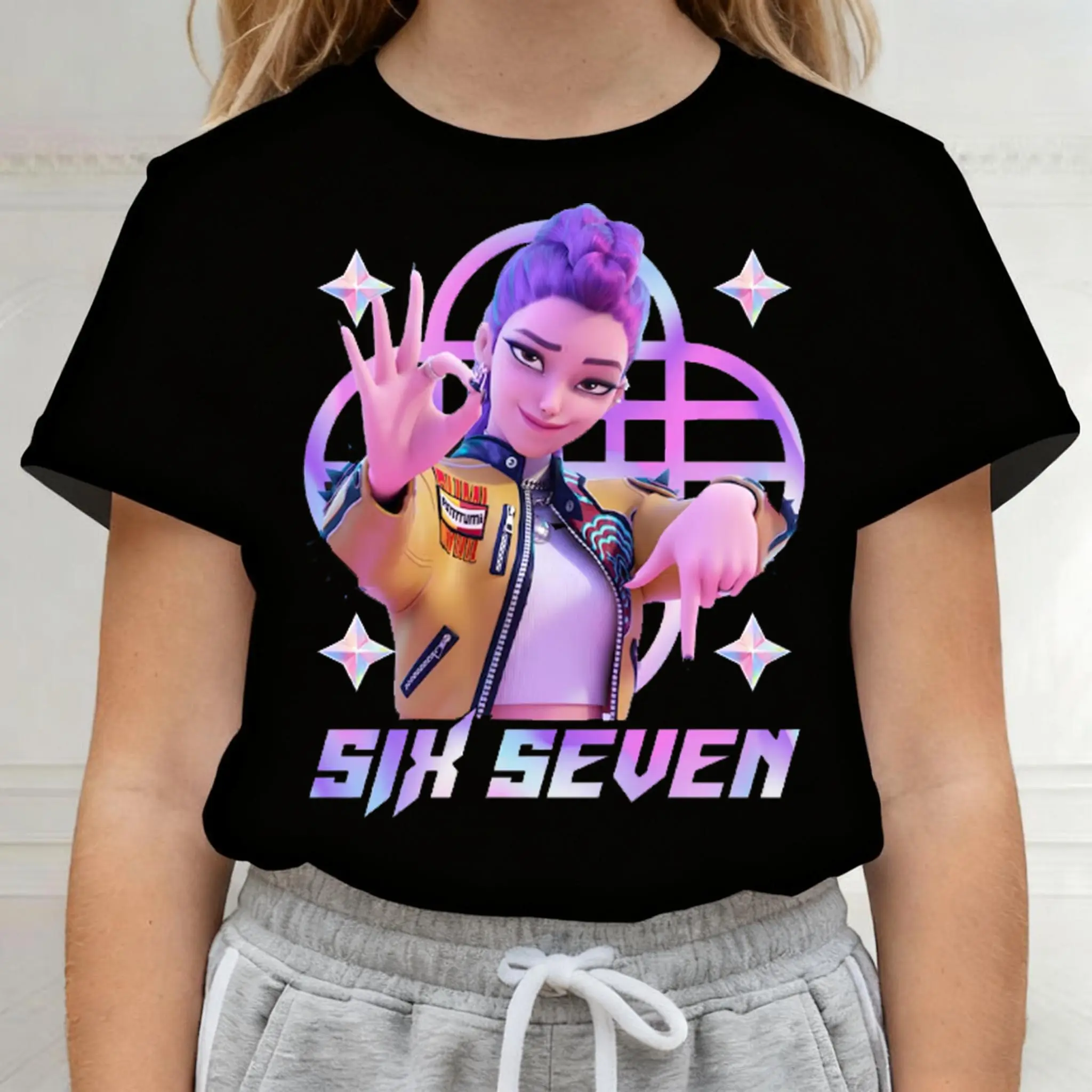 Six Seven 6 7 Meme Girls Shirt, Funny 67 Trend Social Media T Shirt, Trending 6/7 Aesthetic Shirt Christmas Gifts