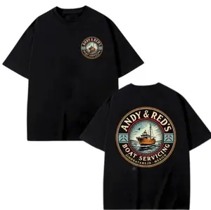 Andy & Red’s Boat Servicing T-Shirt – Shawshank Redemption Inspired Tee Zihuatanejo Mexico Menswear Tops 07U