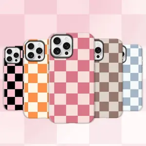 MagSafe Checkerboard Case for iPhone 17 Air 16 Pro Max 15 14 Plus 13 12 11, Anti-Slip Anti-Fingerprint Oil Resistant, Shockproof Scratch Resistant Aesthetic Magnetic Phone Cover