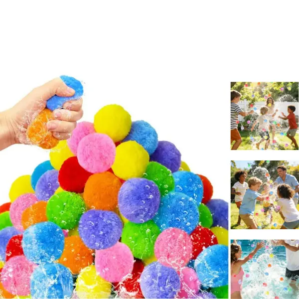 70PCS Reusable Water Soaker Balls for Kids – Colorful Splash Water Balls, Quick Fill Water Balloon Alternative for Pool, Beach & Outdoor Summer Fun Toys & Party Favors