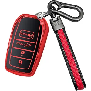 for toyota key fob cover with keychain,compatible with 2023 2024 Venza Carrora Senna RAV4