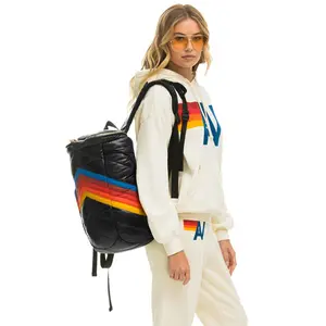 PEAK PUFFER BACKPACK - BLACK GLOSSY