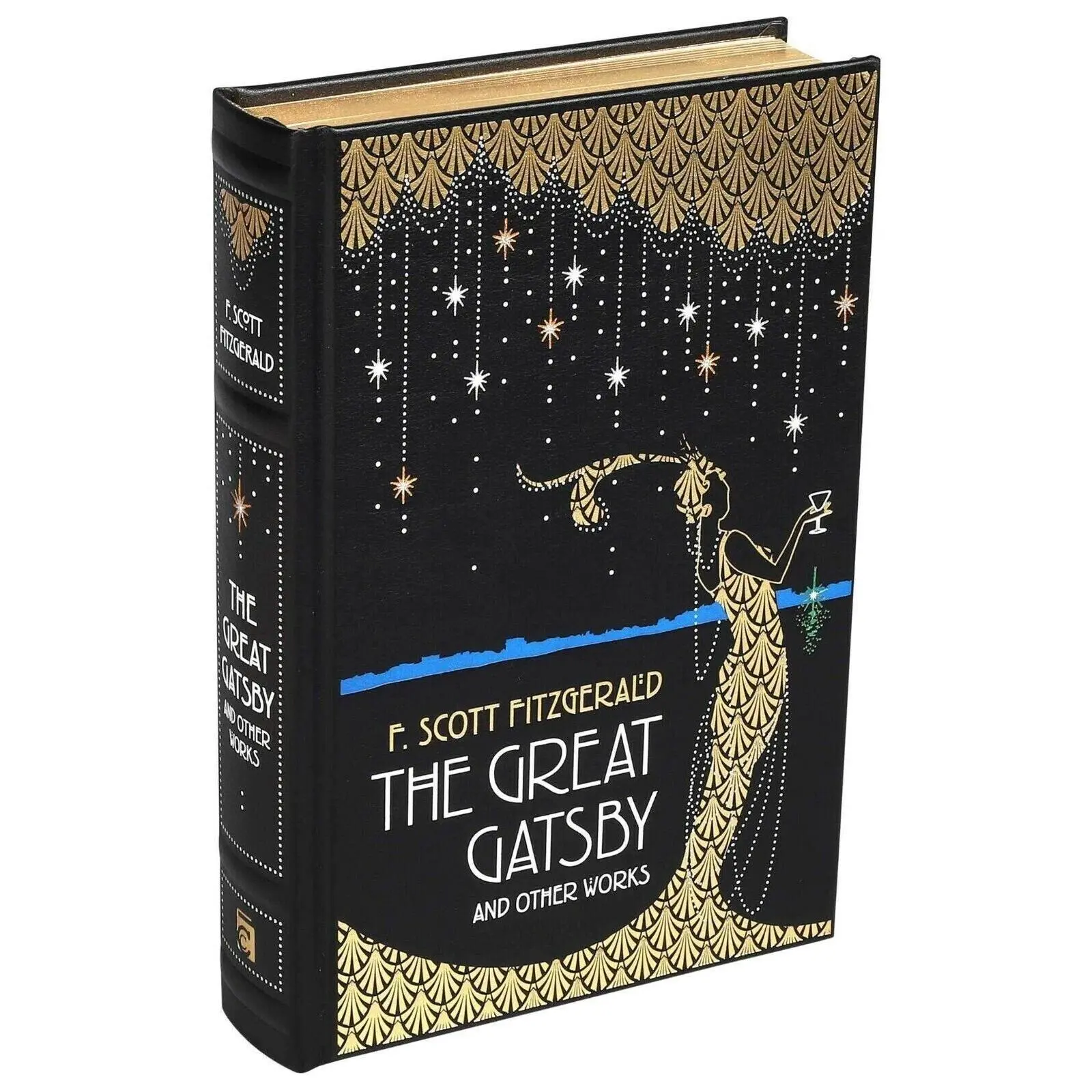 The Great Gatsby and Other Works by F. Scott Fitzgerald - Collectible Leather Bound Hardcover Classics