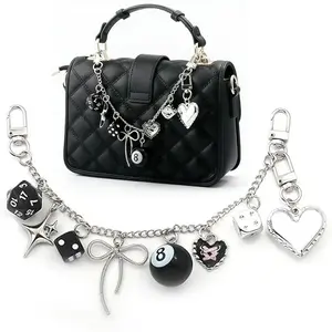 8 Ball Dice Bow Bag Chain Charm Extender - Purse Charms for Handbags - Y2K Keychain Wallet Pants Chain for Women