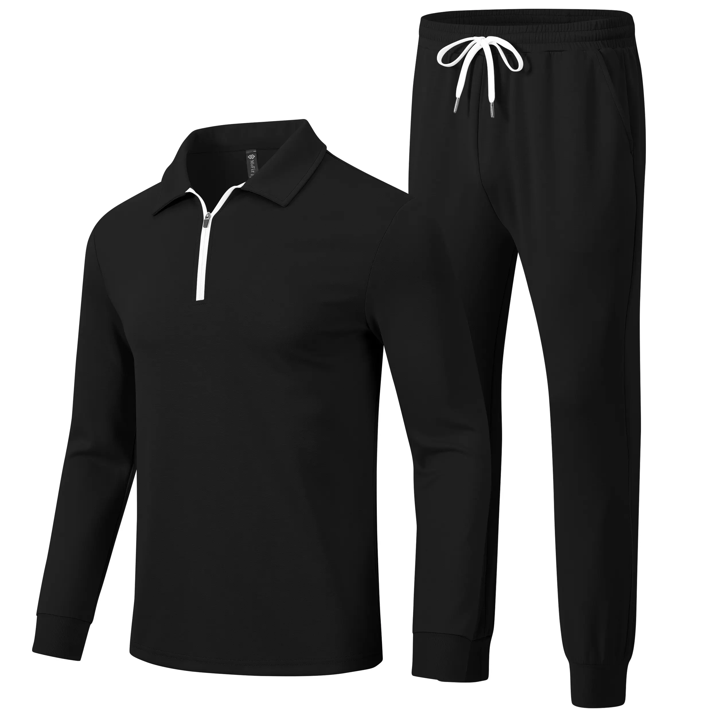 Women's MoFiz 2-Piece Tracksuit Set - 1/4 Zip Long Sleeve Top & Jogging Pants, Elastic Athletic Activewear Tracksuits, Casual Workout Loungewear, Workout Running Clothes, Zip Hoodie & Sweatpants Pants & Top Sets for Comfort, Zip Hoodie And Sweatpants Pant