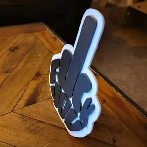 Fuck You Ring - Acrylic Ring with Black and White Design, Self Standing for Desk Top, Fun Prank or Gesture Be heard