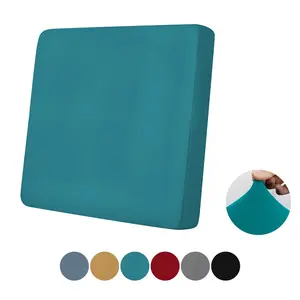 Solid Color Removable Sofa Seat Cover, Dustproof Elastic Sofa Cushion Slipcover for Living Room, Couch Protector