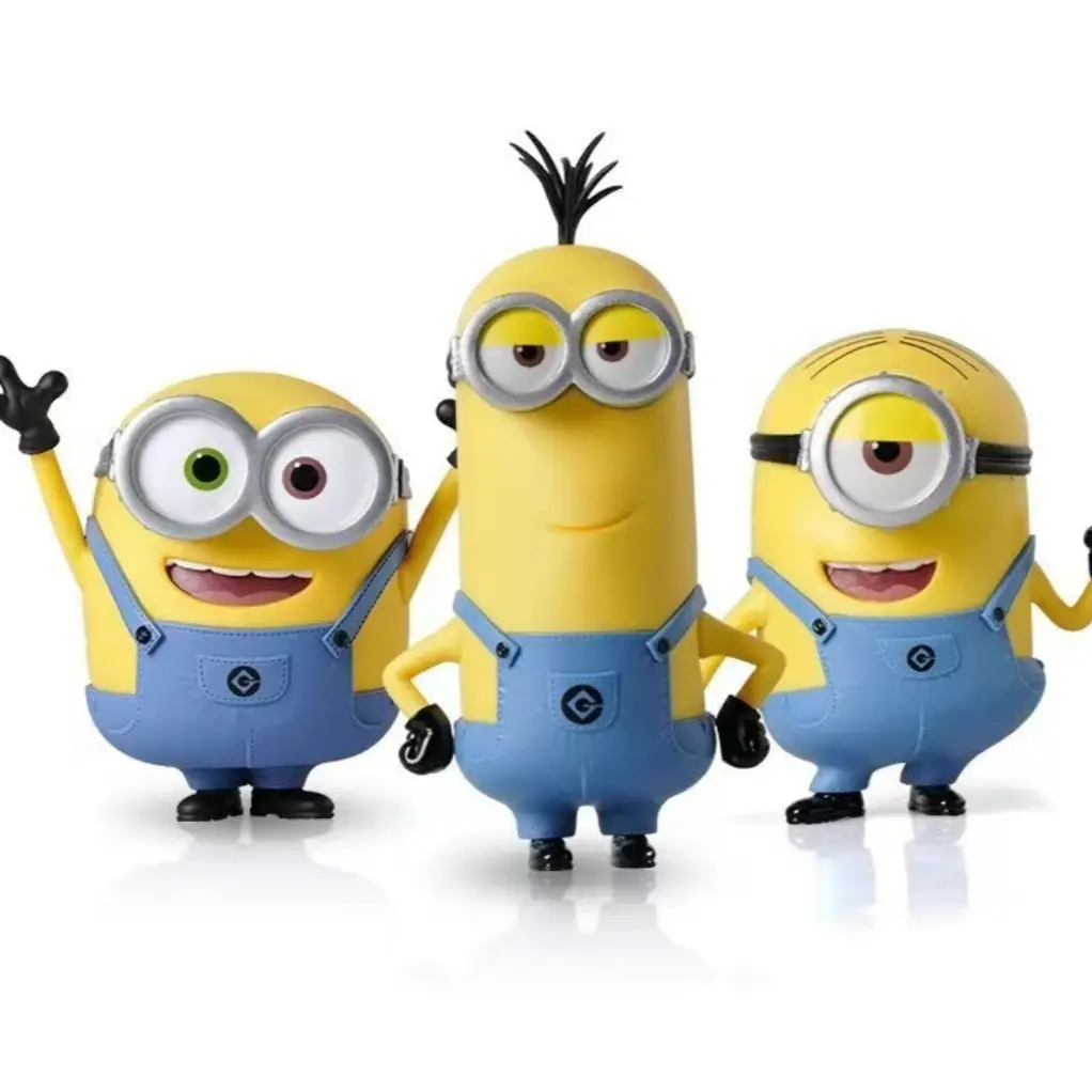MINISO Minions Movie-Accurate Collectible Figure Keychain Toy, Premium PVC Character Statue Room Decor, Back to School Aesthetic Desktop Accessory for Fans
