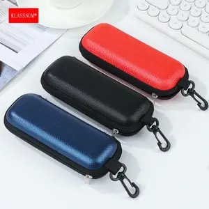 KLASSNUM Portable Glasses Cases EVA Eyewear Hard Case for Women Men Reding Glasses Box With Lanyard Zipper Cases Protector 2026