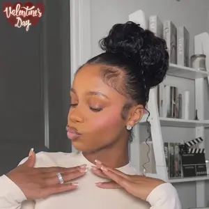 Frodio 100% Human Hair Messy Bun Hairstyle Ponytail Extension Adjustable Drawstring Ponytail TikTokShopBlackFriday