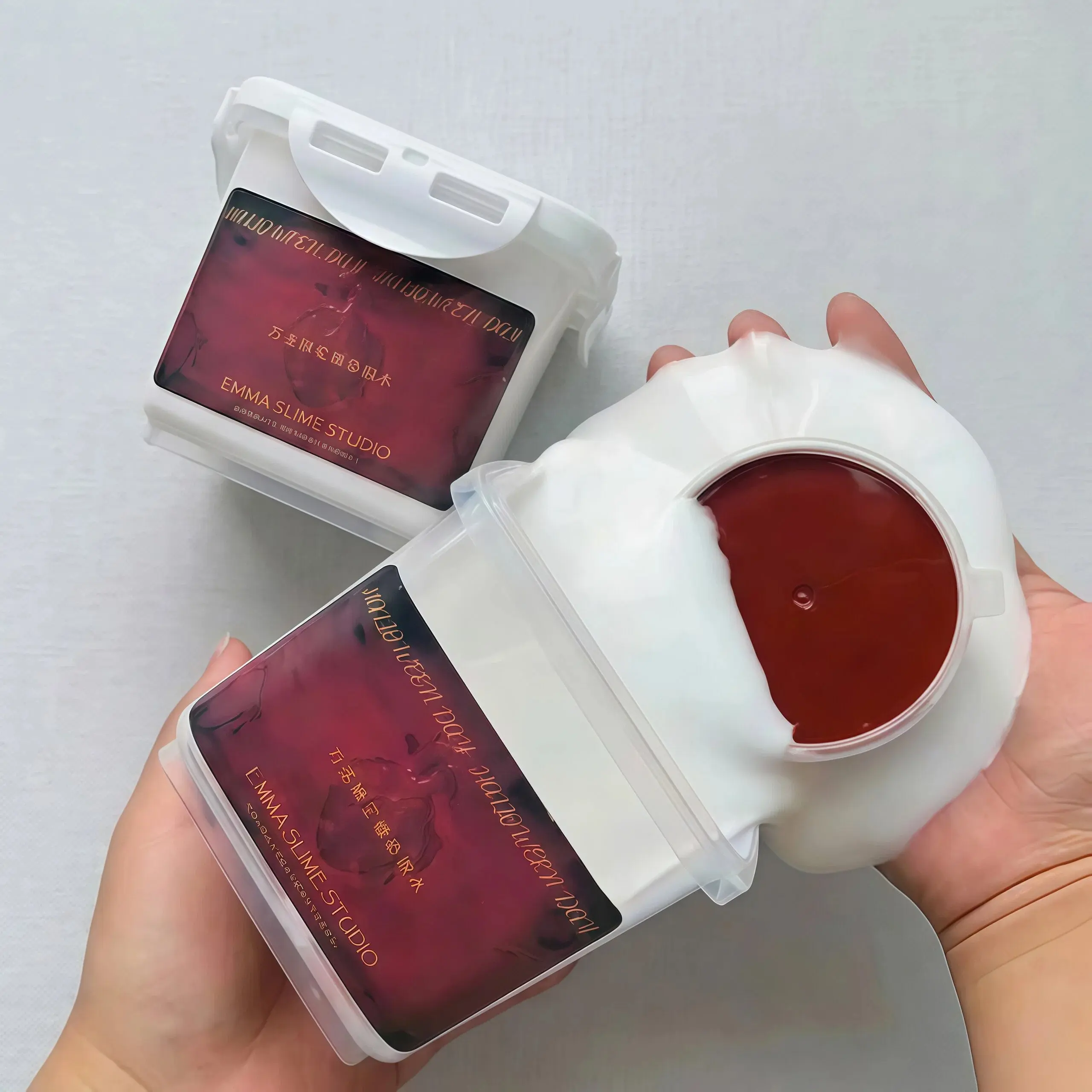 Slime Therapy Halloween Water Slime "Organs" Toy, 650ml White + Blood-Red Mix, Premium Scent, Whimsical ASMR Stress-Relief Fidget Toy, Squishies Toys