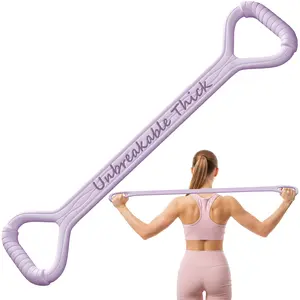 Fitness Resistance Bands,20-60lb Adjustable Elastic Full Body Excercise Band, Non-Slip Fabric Silicone Bands for Strength Stretch Flexibility Training Arms Back Shoulder Chest Legs